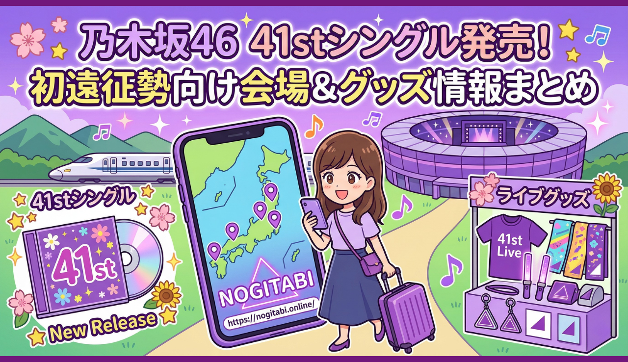 乃木坂46 41stシングル発売！初遠征勢向け会場＆グッズ情報まとめ