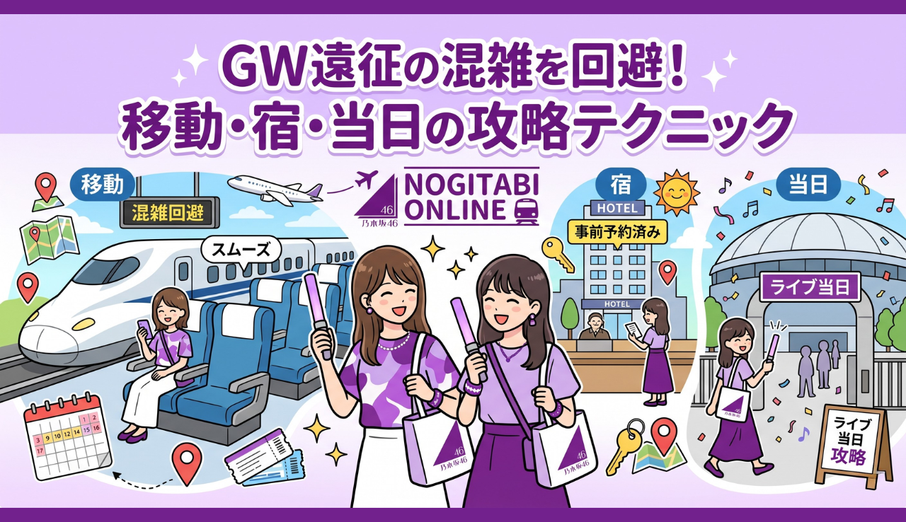 GW遠征の混雑を回避！移動・宿・当日の攻略テクニック