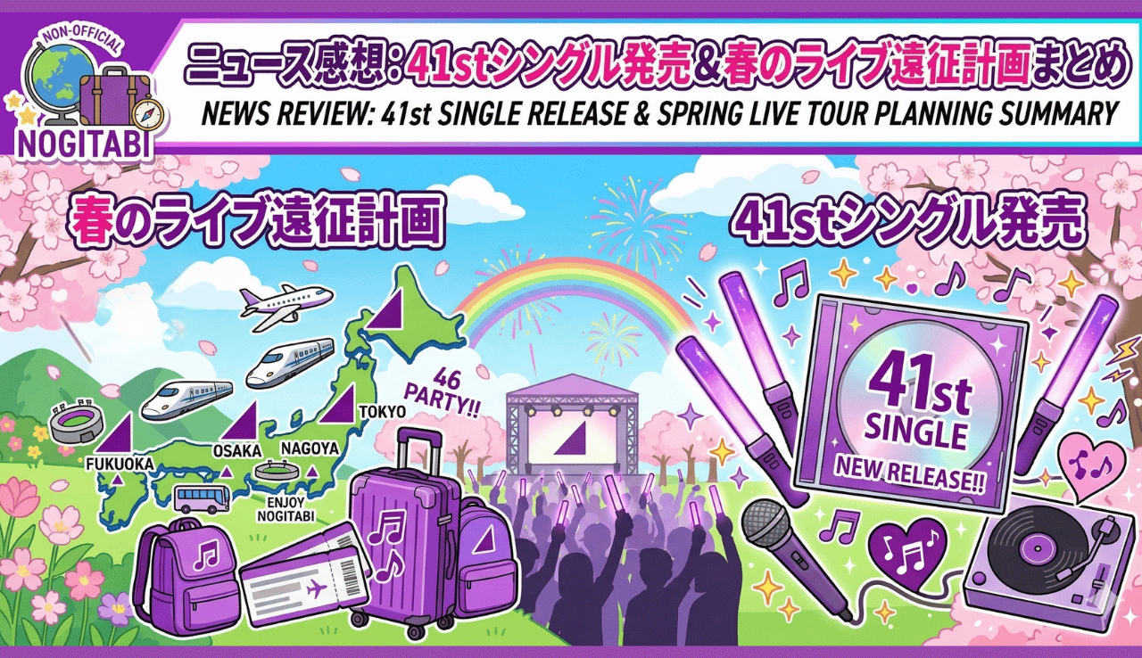 41stシングル発売＆春のライブ遠征計画まとめ