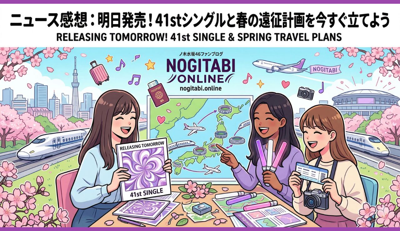 明日発売！41stシングルと春の遠征計画を今すぐ立てよう