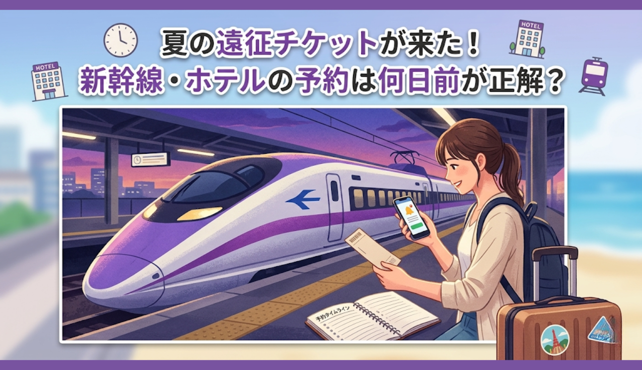 夏の遠征チケットが来た！新幹線・ホテルの予約は何日前が正解？