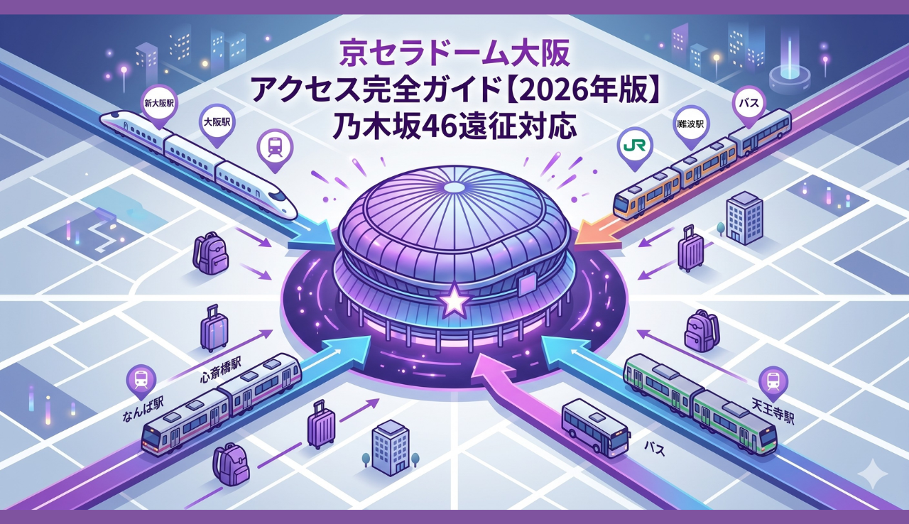 京セラドーム大阪 アクセス完全ガイド【2026年版】乃木坂46遠征対応