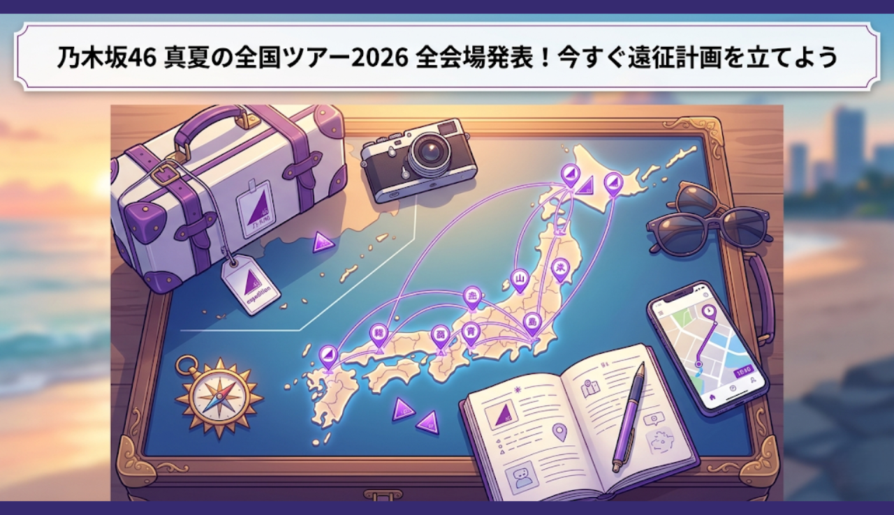 乃木坂46 真夏の全国ツアー2026 全会場発表！今すぐ遠征計画を立てよう
