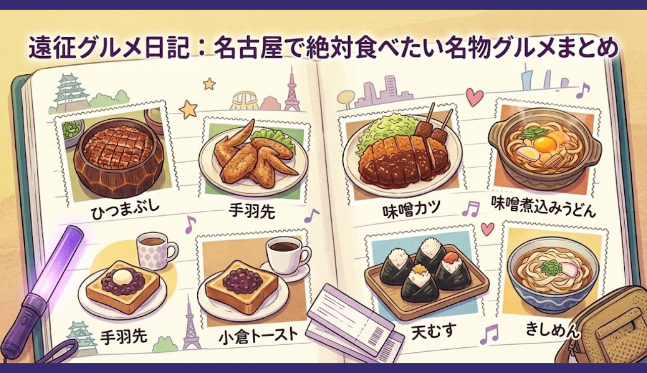 遠征グルメ日記：名古屋で絶対食べたい名物グルメまとめ