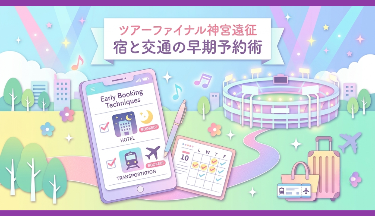 ツアーファイナル神宮遠征 宿と交通の早期予約術