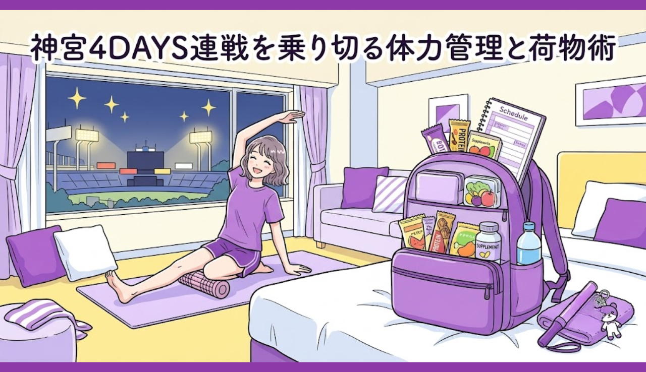 神宮4DAYS連戦を乗り切る体力管理と荷物術