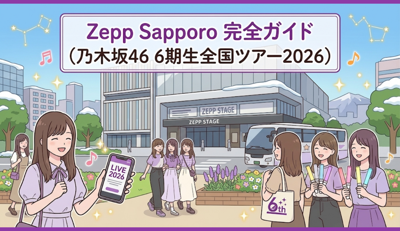 Zepp Sapporo 完全ガイド（乃木坂46 6期生全国ツアー2026）