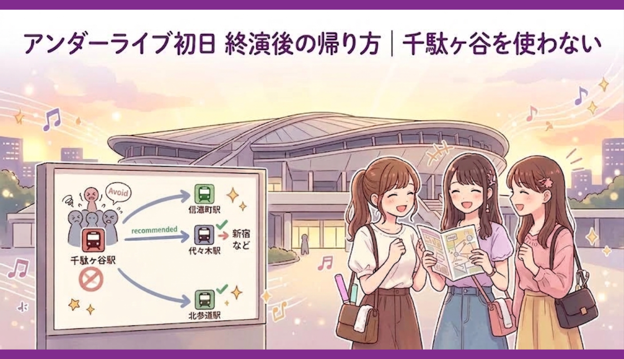 アンダーライブ初日 終演後の帰り方｜千駄ヶ谷を使わない