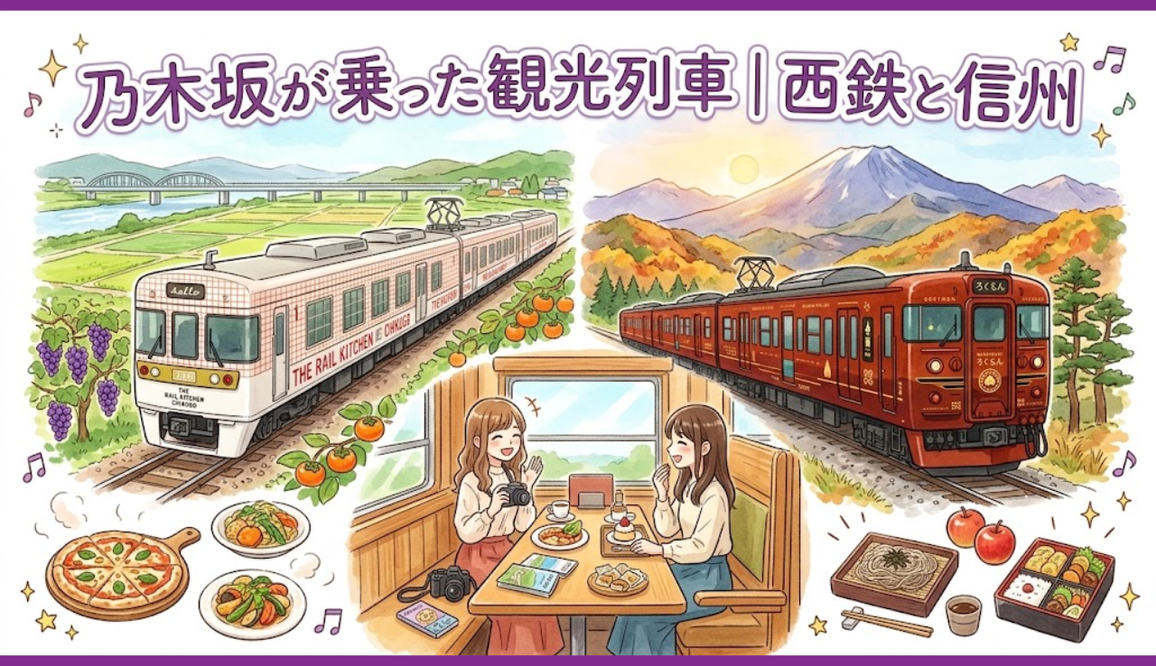 乃木坂が乗った観光列車｜西鉄と信州